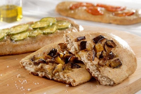 Focaccia Integral de Berinjela