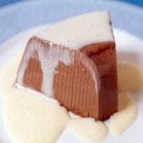 Flan de Chocolate com Creme Inglês