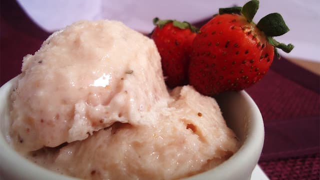 Sorbet de morangos