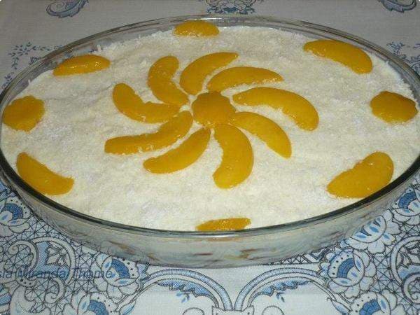 Pavê de Pêssego e Maçã