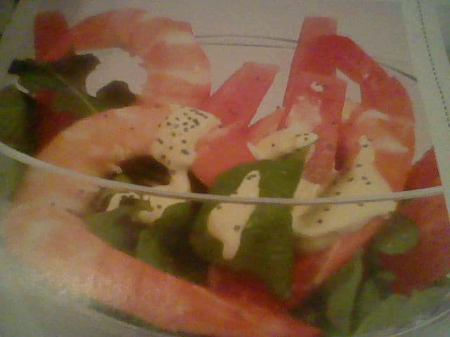 Cocktail de Camarões e Melancia