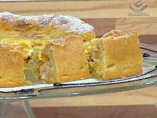 Quiche doce de frutas cítricas