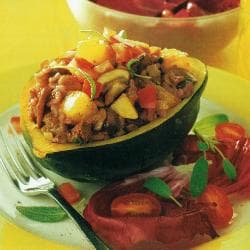 Abóbora recheada com risoto