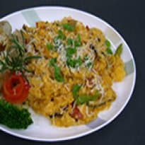 Risoto de Peito de Peru com Laranja