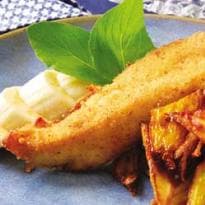 Filé de Frango e Casca de Banana Frita