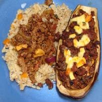 Beringela Recheada à Minha Moda