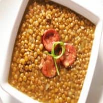 Arroz com Lentilhas e Linguiça