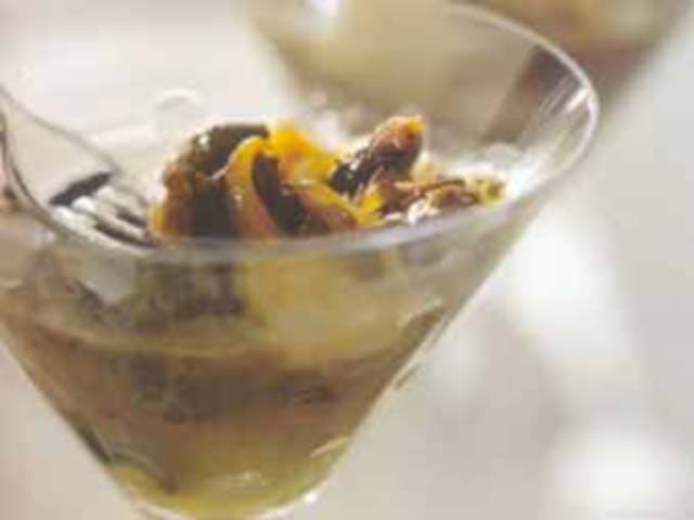 Taças de carne e caminho