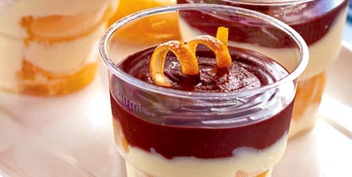 Gelado de limão com trufa de laranja