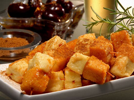 Polenta Frita com Queijo Coalho