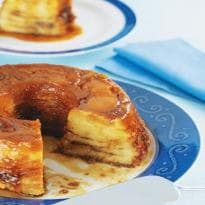 Pudim de Pão com Chocolate e Coco