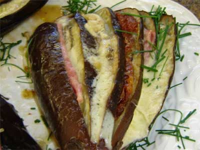 Leques de berinjelas