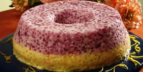 Mousse de Sagu de Uva e Laranja