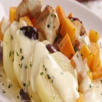 Salada de batata com frango