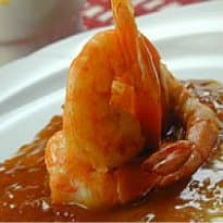 Camarão Frito com Géleia de Laranja