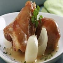 Frango assado com mel e vinho