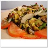 Salada berinjela e abobrinha