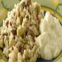 Arroz com Fava Verde e Carne