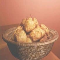 Bolinho de batata e cebola (Latkes)