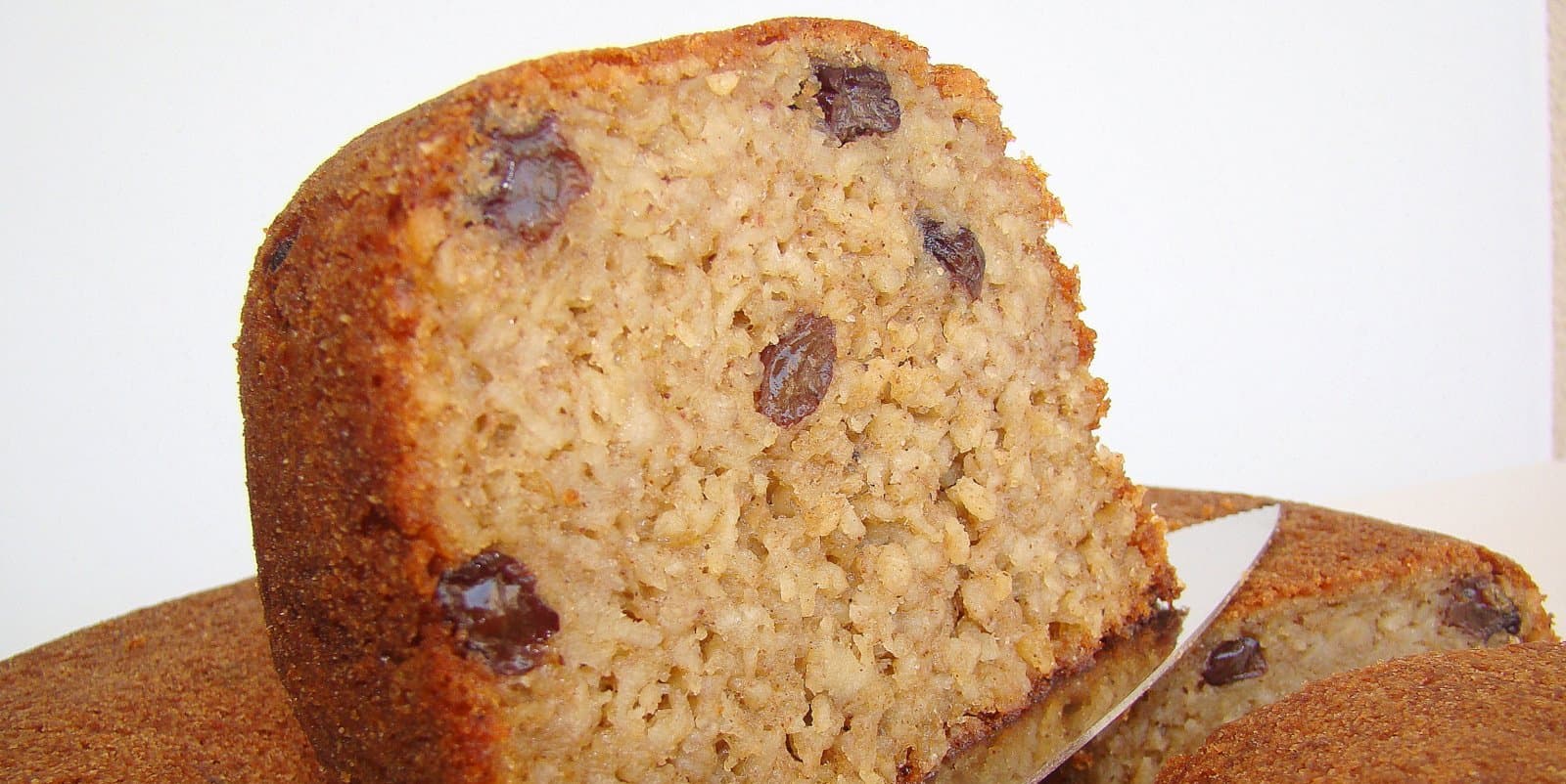 Bolo de banana e aveia