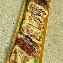 Pão de pimentão com linguiça