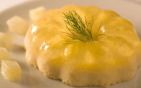 Pudim light de gelatina de abacaxi