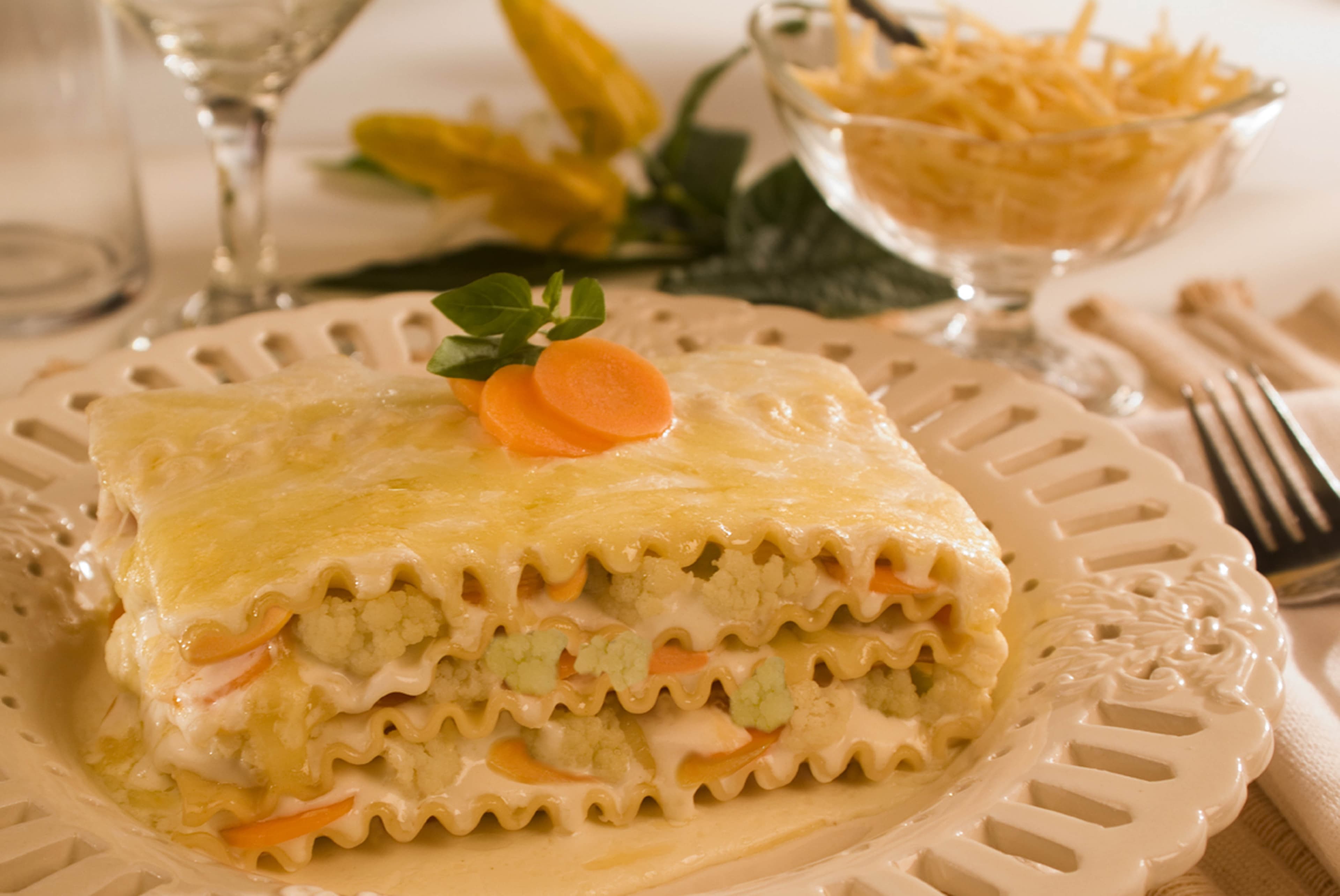 Lasanha de Cenoura e Couve-Flor