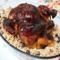 Chester Recheado com Farofa de Natal