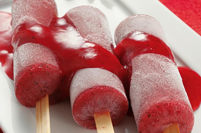 Picolé de Melancia com Hortelã