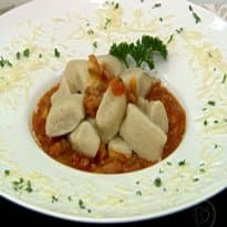 Nhoque de feijão branco do Mais Você