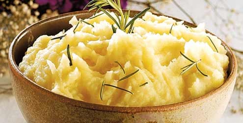 Purê de batata com alho e cebola