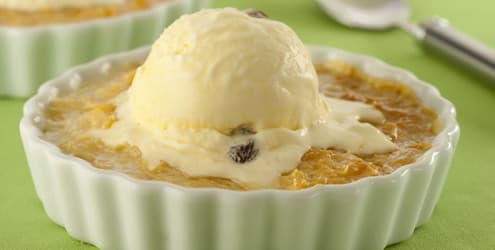 Cocada gratinada com sorvete