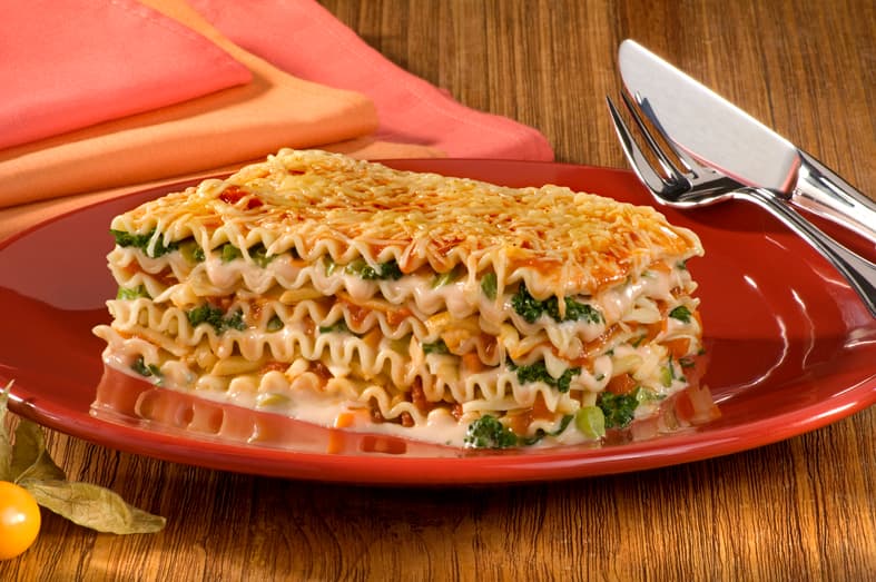 Lasanha Vegetariana aos 3 Queijos