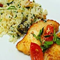 Filé de Peixe com Arroz