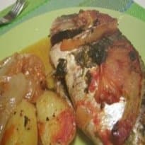 Dourada Assada à Portuguesa