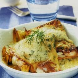 Panquecas de frutos do mar