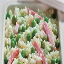 Risoto de Ervilha e Presunto