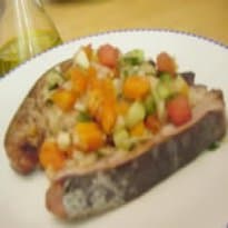 Atum com Molho de Papaia e Melancia