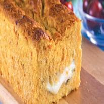 Pão de Abóbora Recheado de Queijo