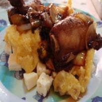 Costelinha de Porco com Polenta