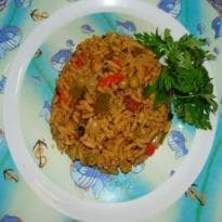 Arroz com Pimentão e Ervilha