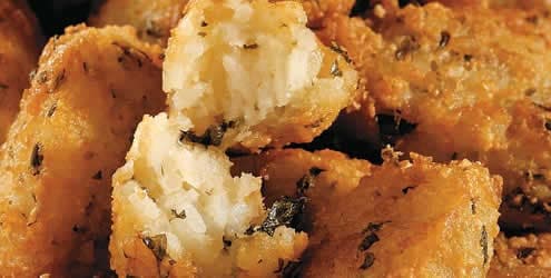 Bolinho de arroz com hortelã