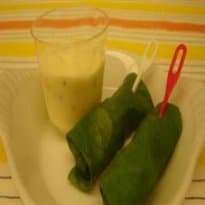 Minicharutos de couve com carne