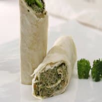 Wrap com pesto de brócolis