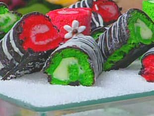 Mini rocamboles coloridos