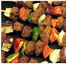 Espetinho de carne de soja