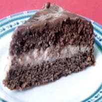 Bolo de Chocolate Recheado com Coco