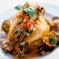 Filé de fFrango com Molho de Uva Itália