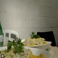 Macarrão com shimeji do Globo Rural