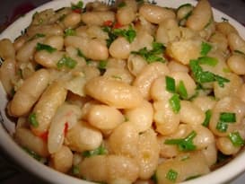 Salada Quente de Feijão Branco